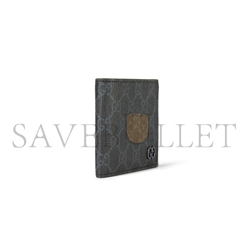 GUCCI GREY INTERIOR GG BI-FOLD WALLET 768243 (11*9cm)